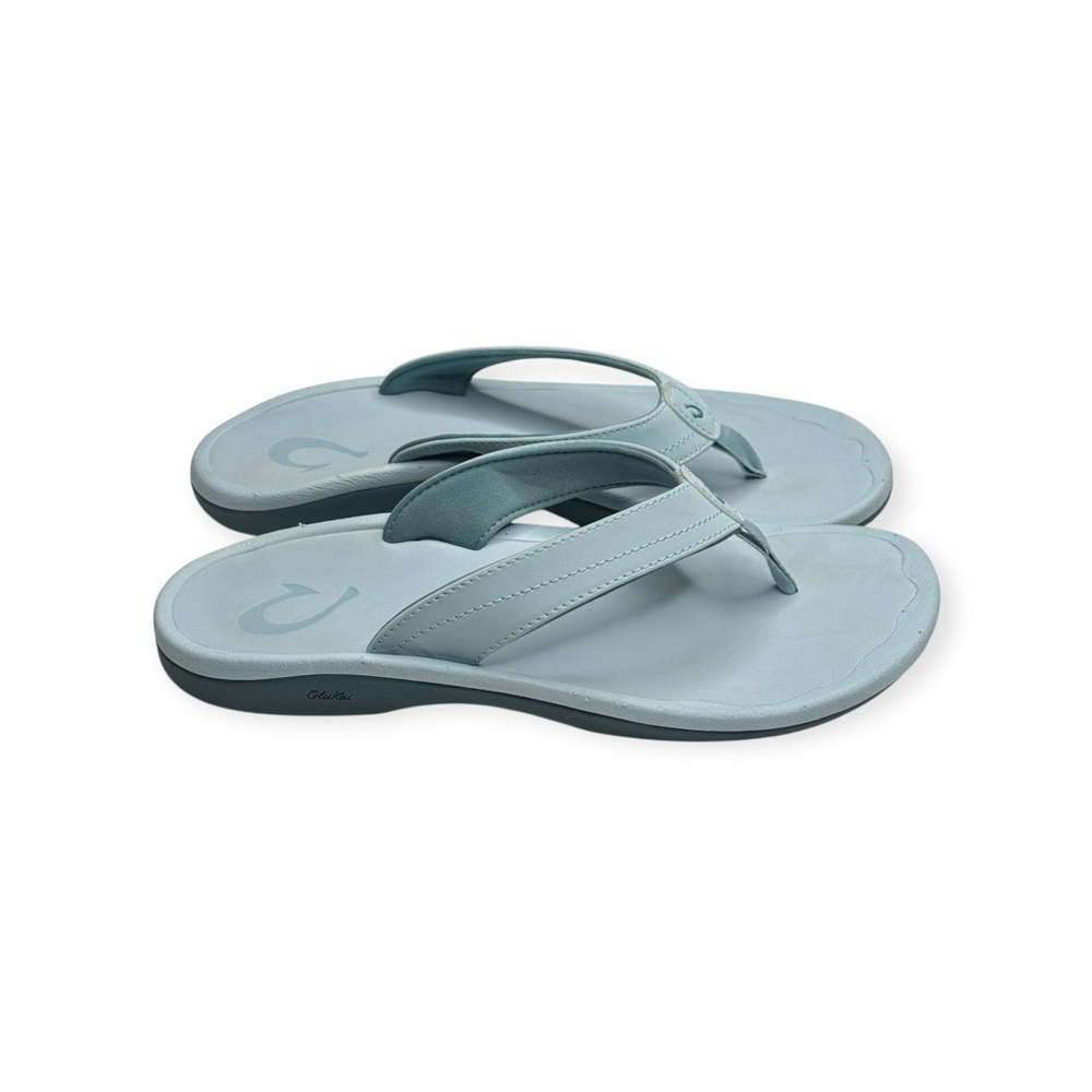 Olukai ʊ Ohana Wet Quick Dry Flip Flops ʊ Misty Light Powder Blue ʊ 8M 38 ʊ - Picture 3 of 16